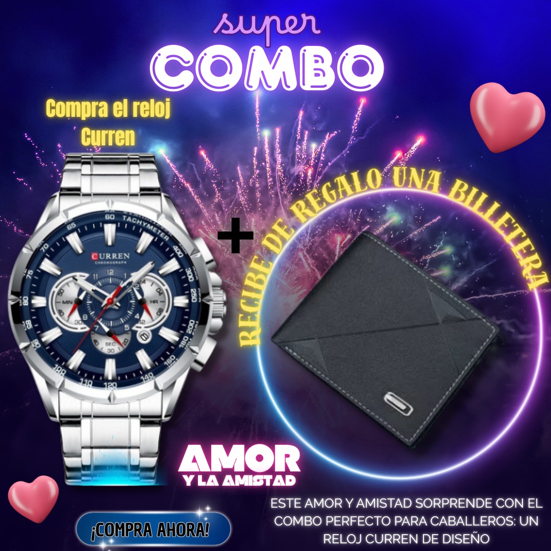 Miniatura 2 de COMBO MES RELOJ CURREN 8363 + BILLETERA